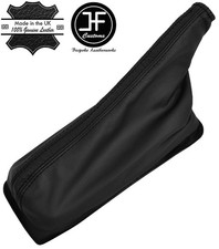Black stitch leather handbrake - black,