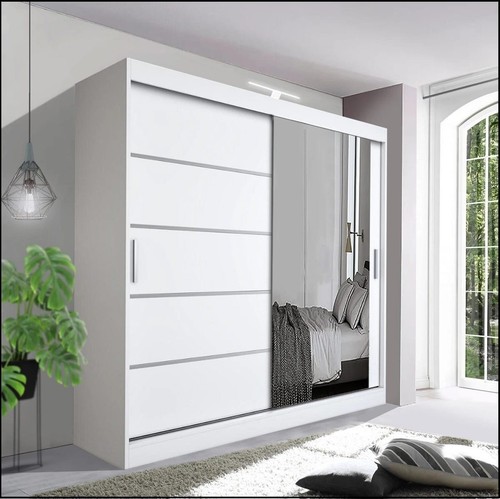 Sliding wardrobe with mirror - with,