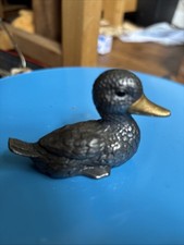 Stunning Perfectly Formed Pewter Duck Figurine