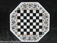 18" Marble Coffee Chess Table
