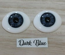 SOLID GLASS EYES OVAL FLAT