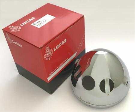 Genuine lucas chrome headlamp - lucas,