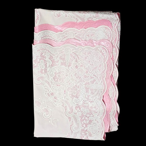 Vintage pink white vinyl - pink,