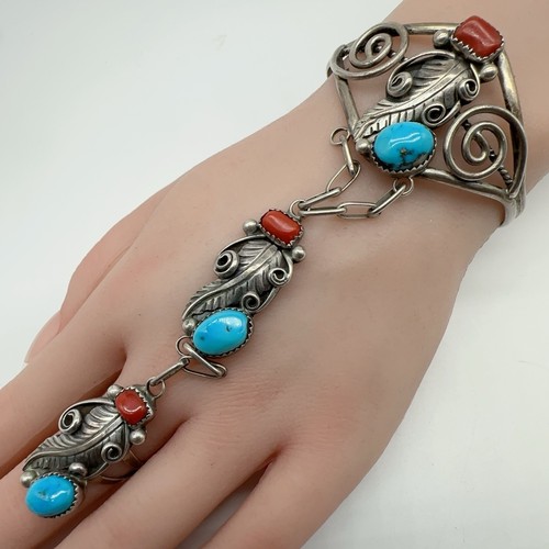 Vtg navajo sterling turquoise - navajo,