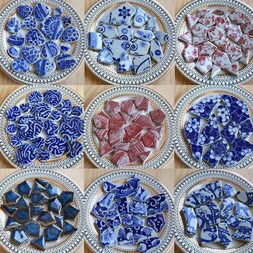 100g oval ceramic mosaic - 100g,