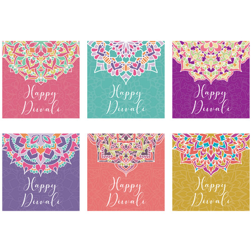 Diwali bright mandala greeting - mandala,
