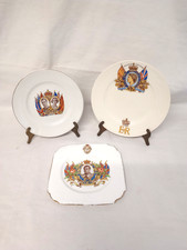 Royal Memorabilia: George VI 1937 & Elizabeth II Coronation 1953 Plates x3