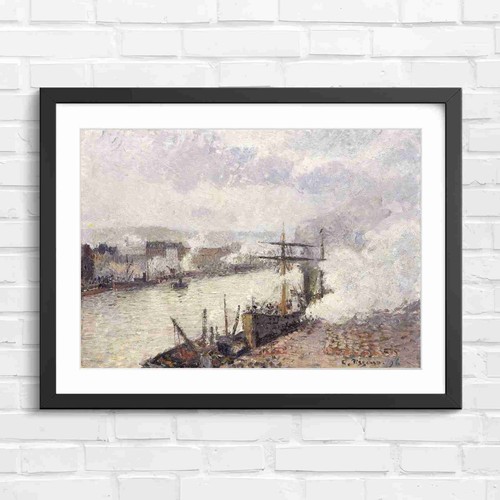 Impressionist harbor scene - impressionist,
