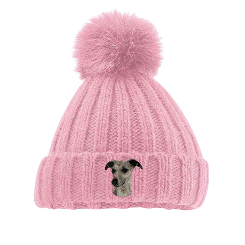 Whippet embroidered pom - embroidered,