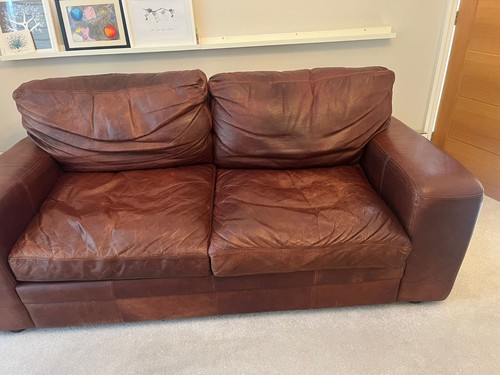 Leather sofa seater - leather,