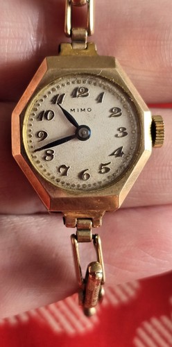 Art deco 9ct gold ladies - , watch