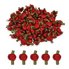 10mm & 12mm Satin Ribbon Roses