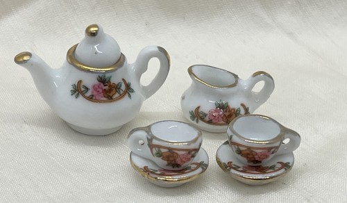 Dolls house floral porcelain