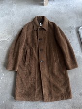 Dris Van Noten Mens Boucle Coat Beige Size Large Brand New