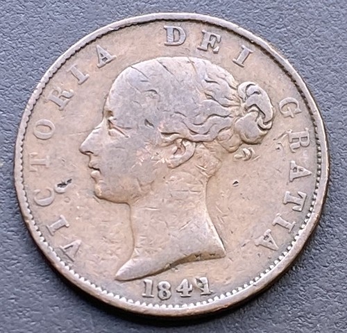 Victoria 1841 half penny - victoria,