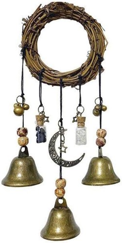 Handmade hanging witch bells - handmade,