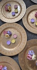 Mehndi plates/gold /Asian weddings/ traditional / Indian pakistani (1 AVAILABLE)