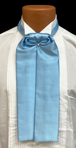 Men blue satin - men's, cravat