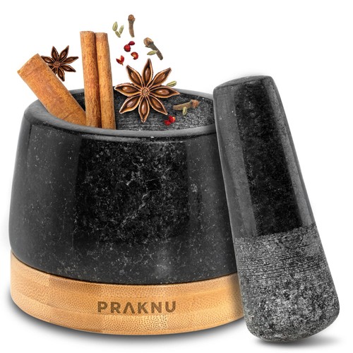 Praknu pestle and mortar - and,