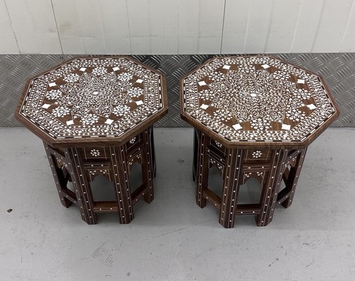 Pair indian inlaid - pair,