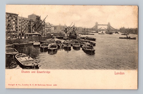 Thames and tower bridge london - and,