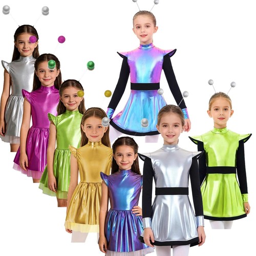 Girls shiny holographic robot - shiny,