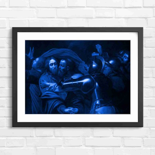Judas betraying jesus painting - judas,