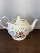 Vintage Queen Anne Old Country Spray Bone China Teapot