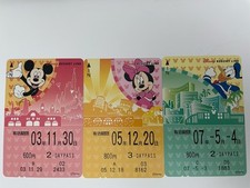 Tokyo Disneyland Resort Line Mickey Minnie Donald Monorail Pass Cards Ticket