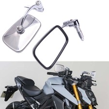 7/8" Motorcycle Chrome Rectangle Rear Mirror For Honda CB50 CB350 CB600F VFR 800