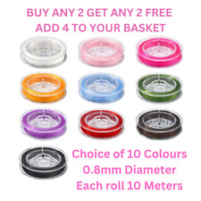 10M Colour Elastic Stretchy Thread Beading Cord Bracelet String Jewellery Making