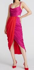 NWT $548 Amur Persey Twist Strap Dress Raspberry Sorbet Sz 0, 2, 8 (x2), 12