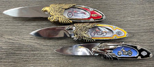 Harley Davidson&Franklin Mint 36 Knuckle Head Low Rider &Heritage Softail Knives