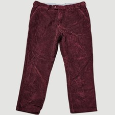 VTG Samuel Windsor corduroy burgundy regular fit trousers pants W38 L28
