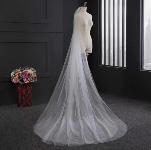 2nd white bridal veil wedding - bridal,