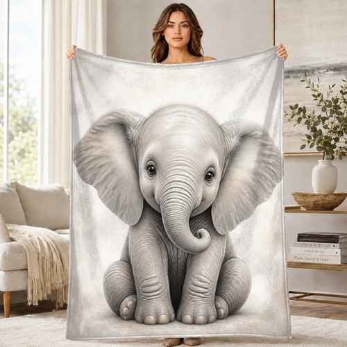 Baby elephant plush - elephant, throw