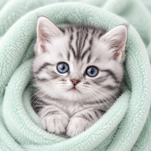 Silver tabby kitten - tote, bag