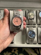 HAND WINDING VINTAGE HMT KOHINOOR SAFFRON DIAL FLUTED BAZEL WATCH FOR MENS