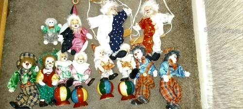 Vintage porcelain clown - vintage,