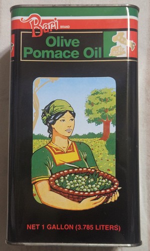 Vintage bari olive oil tin - olive, can
