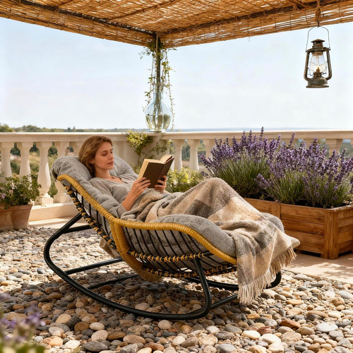 Oversized papasan rocking - papasan,