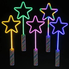 Rainbow Five-Pointed Star Neon
