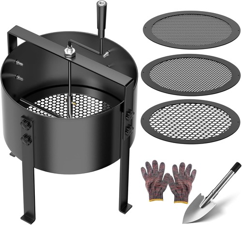 Rotary soil sifter with - rotary, 4