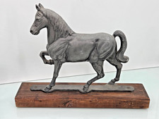 Antique Vintage Horse cast Metal sculpture Victorian Equestrian Stand 16"