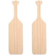 2pcs Unfinished Wooden Paddle Wood Cutout DIY Boat Paddle Hanging Oar Ornament