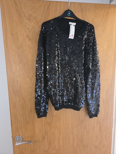 Black sequined warehouse - black,