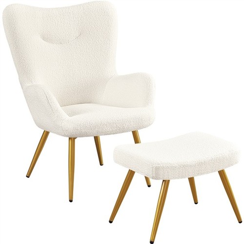 Boucle accent chair - chair, and