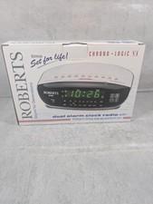 Roberts CR9971 Alarm Clock White FM/AM Dual Band Radio opened never used