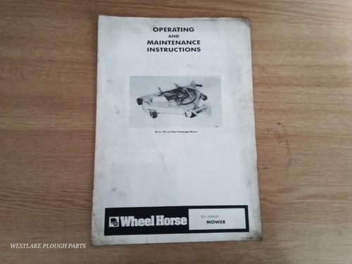 Wheel horse instructions rear - horse,