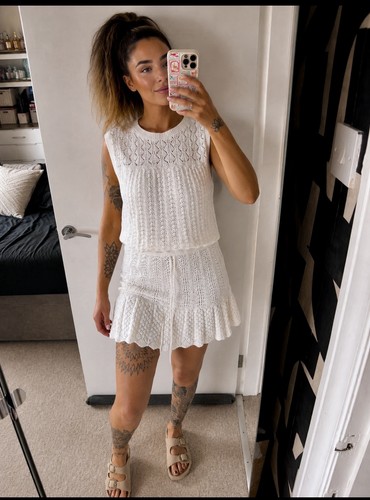 Zara viral cream white - white, crochet
